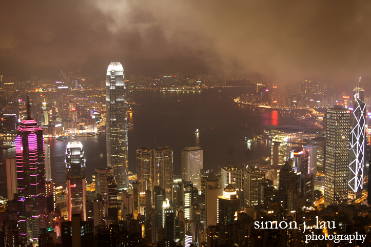 a photograph of hong kong harbor